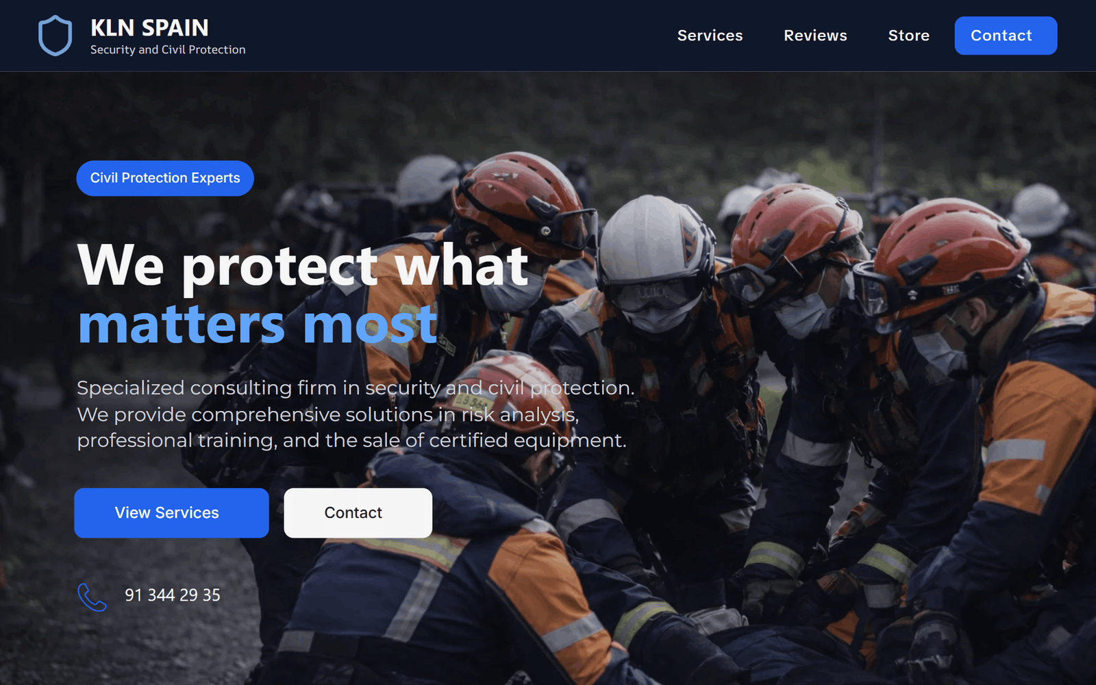 Website design example